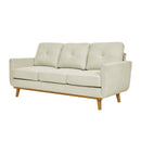 74' Wide Upholstered Tufted Sofa with Wooden Base Frame