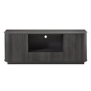 Modern Wavy TV Stand Rounded Sideboard with Storage Cabinet in Black, Particleboard & MDF, 64''W x 15''D x 24''H
