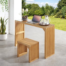 Natural Pine Dining Bench and Table Set – Versatile Indoor Wood Furniture for Entryway, Living Room, Kitchen, and Bedroom – Includes Small Tempered Glass Top