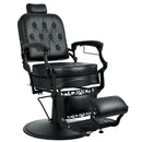 Heavy Duty Vintage Recline Barber Chair, Professional Salon Chair with Heavy Duty Metal, Supports 360°Rotatable,for Salon Beauty Spa Equipment, Black