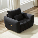 MH36.8'' Teddy Fabric Sofa, Modern Lounge Chair for Apartment, Office, Living Room and Bedroom black W1193S00087