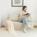 Foldable Sofa Bed Sleeper Lounge Chair with Pillow Floor Mattress Floor Couch with Backrest for Living Room/Dorm/Guest Room/Home Office, Twin