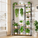 Large Plant Stand Indoor with Grow Light, 71 Inches Tall Plant Shelf, 8 Tiered Heavy-Duty Metal Plant Stand, Square Flower Stand Display Rack for Living Room, Balcony, Patio, Garden