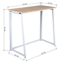 Modern Oak Minimalist Desk with Adjustable Shelf
