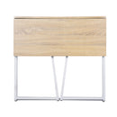 Modern Oak Minimalist Desk with Adjustable Shelf