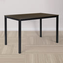 BRANDT Walnut Dining Table with Black Legs – 120 cm Length