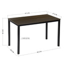 BRANDT Walnut Dining Table with Black Legs – 120 cm Length
