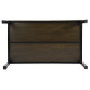 BRANDT Walnut Dining Table with Black Legs – 120 cm Length