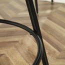 Modern Swivel Bar Stool with Adjustable Height – Stylish Brown Faux Leather & Sturdy Black Metal Frame Set of 2