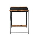 140CM Modern Industrial Style Desk – Spacious and Stylish Workspace Solution,Black Brown/Black White