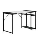 140CM Modern Industrial Style Desk – Spacious and Stylish Workspace Solution,Black Brown/Black White