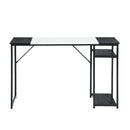 140CM Modern Industrial Style Desk – Spacious and Stylish Workspace Solution,Black Brown/Black White