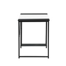 140CM Modern Industrial Style Desk – Spacious and Stylish Workspace Solution,Black Brown/Black White
