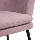 Modern Velvet Accent Chair – Stylish and Comfortable Seating, Beige/Dark Grey/ Pink