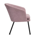 Modern Velvet Accent Chair – Stylish and Comfortable Seating, Beige/Dark Grey/ Pink