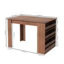 43.3" Modern Dining Table with Open Storage