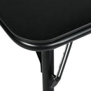 Folding PVC Dining Table with Black Steel Frame – 86x86 cm, Easy Storage