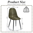 Set of 4 Fabric Lime Green Dining Chairs – Modern Design, Ergonomic Comfort, and Durable Build for Dining Rooms, Offices