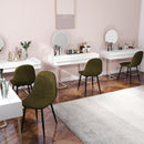 Set of 4 Fabric Lime Green Dining Chairs – Modern Design, Ergonomic Comfort, and Durable Build for Dining Rooms, Offices