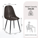 Fabric Sepia Dining Chair Set of 4 – Elegant, Comfortable, and Durable for Modern Dining Rooms and Offices