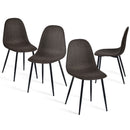 Fabric Sepia Dining Chair Set of 4 – Elegant, Comfortable, and Durable for Modern Dining Rooms and Offices