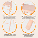 Set of 4 Portable Folding Chair – Convenient and Durable Seating Solution, Apricot/Blue/Grey