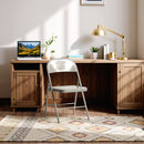 Set of 4 Portable Folding Chair – Convenient and Durable Seating Solution, Apricot/Blue/Grey