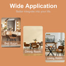 Set of 2 Modern BEIGE LIGHT LEG/SUEDE BROWN Fabric Armchair with Metal Legs in Wood Finish