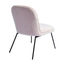 Set of 2 Modern Pink Velvet Accent Chair – Comfortable Cushioned Seat with Stylish Black Legs