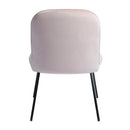 Set of 2 Modern Pink Velvet Accent Chair – Comfortable Cushioned Seat with Stylish Black Legs