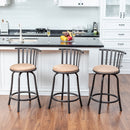 Set of 3 24" Swivel Counter Stool – Stylish Comfort for Your Kitchen or Bar