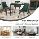 Set of 2 Green Velvet Dining Chairs