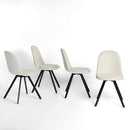 Set of 4 Modern Fabric Dining Chairs – Available in Beige and Brown