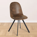 Set of 4 Modern Fabric Dining Chairs – Available in Beige and Brown