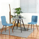 Modern Fabric Dining Chair - Upholstered Seat with Golden Powder-Coated Legs (Set of 4)