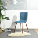 Modern Fabric Dining Chair - Upholstered Seat with Golden Powder-Coated Legs (Set of 4)