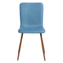 Modern Fabric Dining Chair - Upholstered Seat with Golden Powder-Coated Legs (Set of 4)