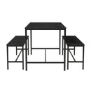 Modern 3-Piece Dining Set - Black