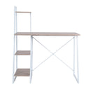 Modern Computer Desk with Storage Shelves – Sturdy Metal Frame, Space-Saving Design