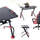 Ergonomic Gaming Desk โ Carbon Fiber Surface, Sturdy Z-Shaped Frame, 39-Inch Esports Workstation