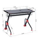 Ergonomic Gaming Desk โ Carbon Fiber Surface, Sturdy Z-Shaped Frame, 39-Inch Esports Workstation