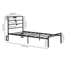 Industrial Style Metal Bed Frame