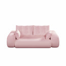 Human Dog Bed, Lazy Sofa Couch, 78.7 ' Multi-Functional Foldable Sofa Bed, 3-in-1 Teddy Fabric Foam-Filled Sleeper Sofa Bed for Living Room,Guest Bed,Playroom,Pink
