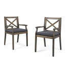 PERLA Dining Chair Set with Cushions  Dark Grey , 2-Piece