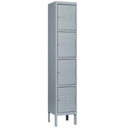 Versatile 4 Door 66'H Metal Lockers with Lock for Employees, Storage Cabinet for Home Gym Office School Garage, Gray