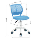 Ergonomic Swivel Office Chair – Blue Mesh Backrest with Adjustable Height and 360° Rotation