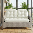 Wicker Chair Cushions Set of 3. Anti-Slip/Waterproof Patio Furniture Chair Cushions. Tufted Outdoor Furniture Cushions 4 Inch Extra Thick.