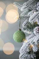 D3' Christmas Ball Ornaments, Glass Decorative Hanging Ball Christmas Tree Ornaments for Holiday Party Decorations, Set of 12