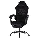 Ergonomic Gaming Chair Video Gamer Chairs Gaming Computer Chairs Gamer Chairs for Adults Massage Lumbar Support Swivel Height Adjustable Headrest Backrest Black