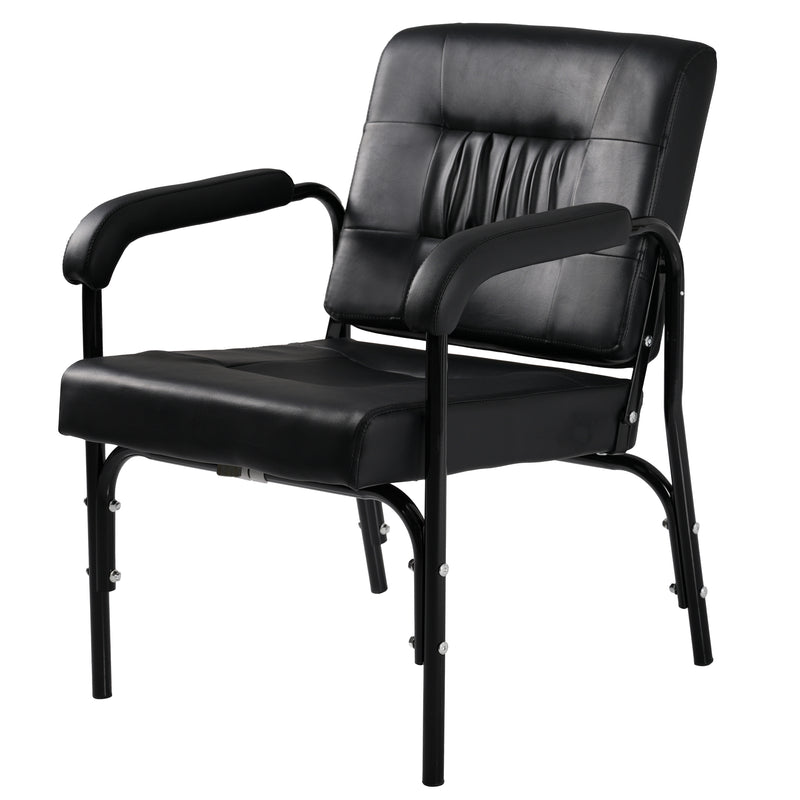 Barber Chair Reclining Shampoo Chair for Barber & Hair Stylist Chair,Auto Recline Spa Beauty Equipment, Black